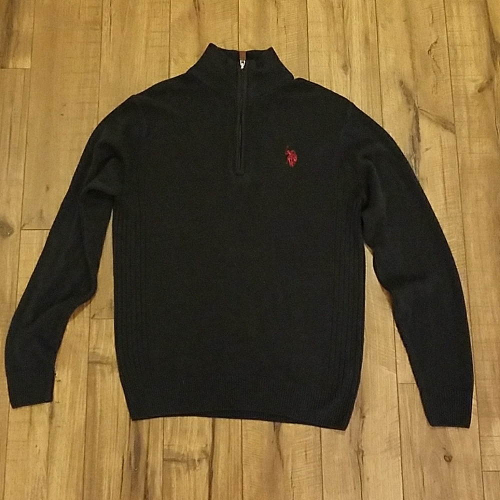 Navy Polo Pull Over Sweater